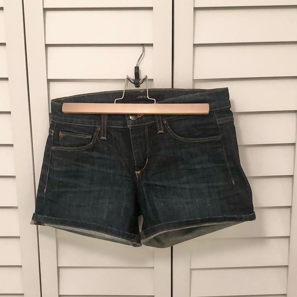 Joe’s low rise jean shorts.